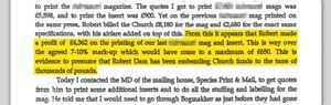 May 27, 1994: A British Church staffer checked into Dam’s overbilling on Church projects.