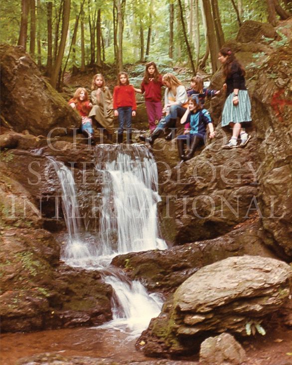 Cadets on a forest walk chance upon a waterfall